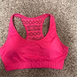 Zyia pink bomber bra sz large